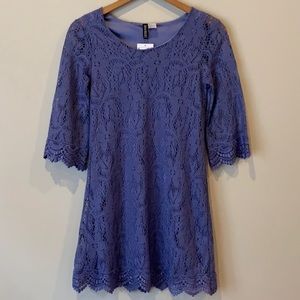 4/$15 Divided H&M violet lace crotchet dress